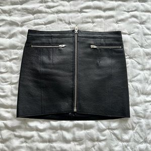 Alexander Wang Black Leather Skirt